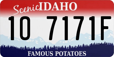 ID license plate 1O7171F