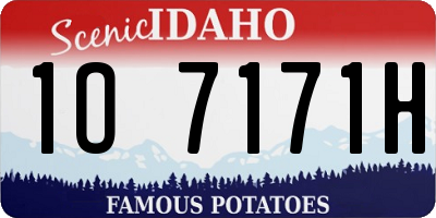 ID license plate 1O7171H