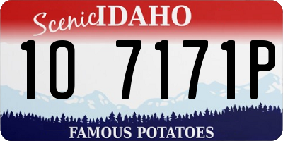 ID license plate 1O7171P