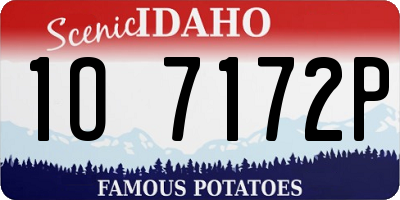 ID license plate 1O7172P