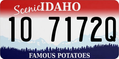 ID license plate 1O7172Q