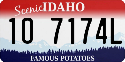 ID license plate 1O7174L
