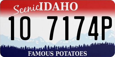 ID license plate 1O7174P