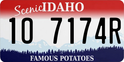 ID license plate 1O7174R