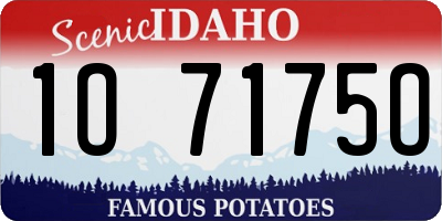 ID license plate 1O7175O