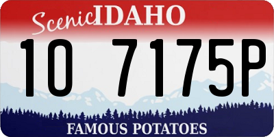 ID license plate 1O7175P