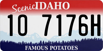 ID license plate 1O7176H