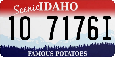 ID license plate 1O7176I