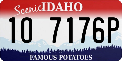 ID license plate 1O7176P