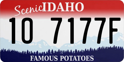 ID license plate 1O7177F