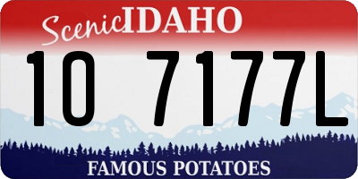 ID license plate 1O7177L