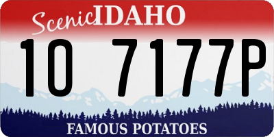 ID license plate 1O7177P