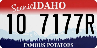 ID license plate 1O7177R