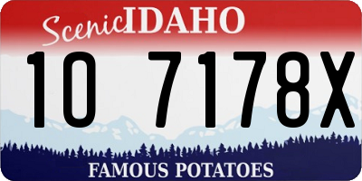 ID license plate 1O7178X