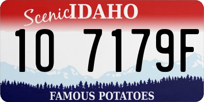 ID license plate 1O7179F