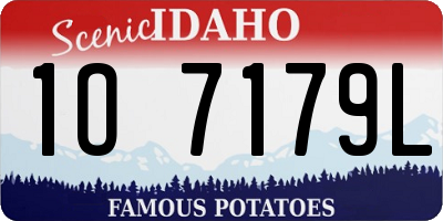 ID license plate 1O7179L