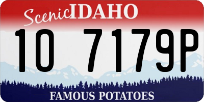 ID license plate 1O7179P