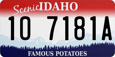 ID license plate 1O7181A