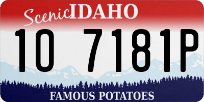 ID license plate 1O7181P
