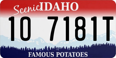 ID license plate 1O7181T