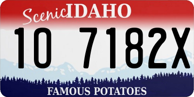 ID license plate 1O7182X