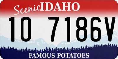 ID license plate 1O7186V