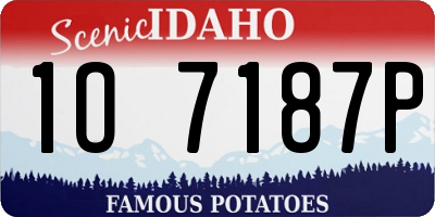 ID license plate 1O7187P