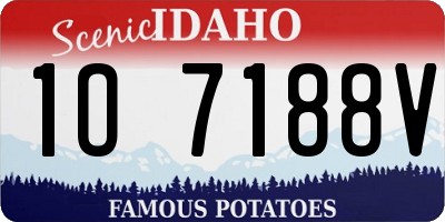 ID license plate 1O7188V