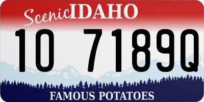 ID license plate 1O7189Q