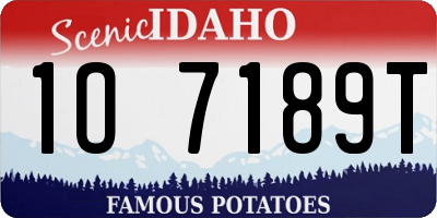 ID license plate 1O7189T