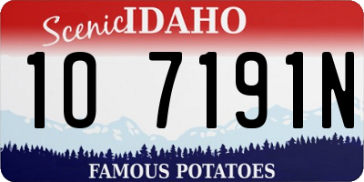 ID license plate 1O7191N