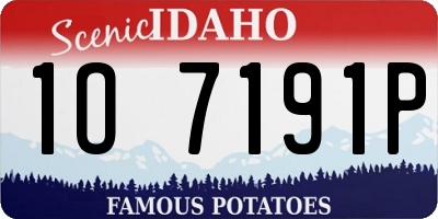 ID license plate 1O7191P