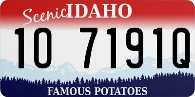 ID license plate 1O7191Q