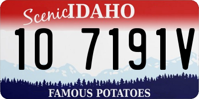ID license plate 1O7191V