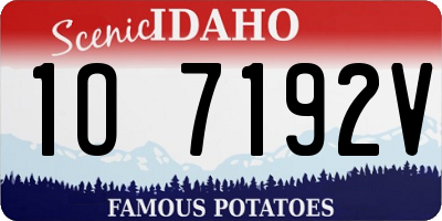 ID license plate 1O7192V