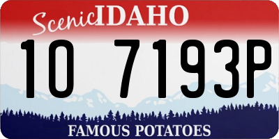 ID license plate 1O7193P