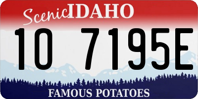 ID license plate 1O7195E