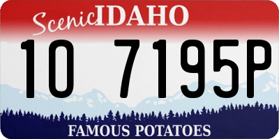ID license plate 1O7195P