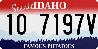 ID license plate 1O7197V
