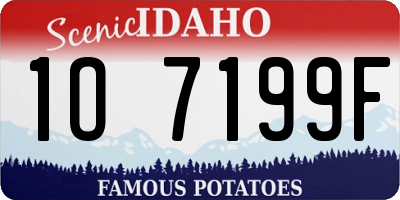 ID license plate 1O7199F