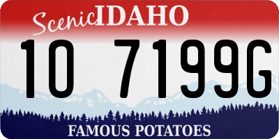 ID license plate 1O7199G