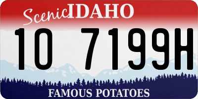 ID license plate 1O7199H