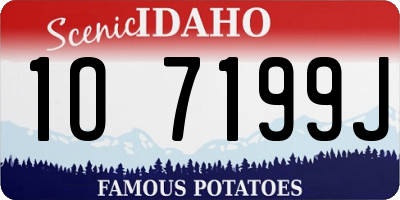 ID license plate 1O7199J