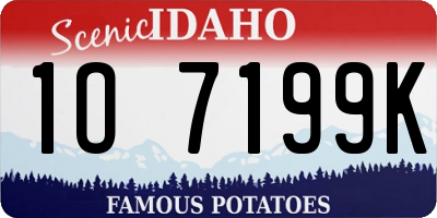 ID license plate 1O7199K