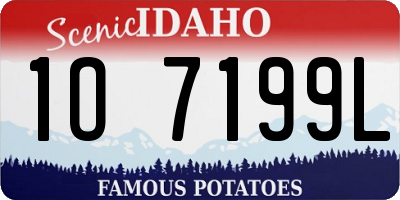 ID license plate 1O7199L