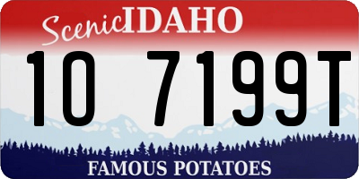 ID license plate 1O7199T