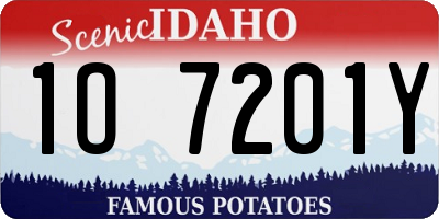 ID license plate 1O7201Y