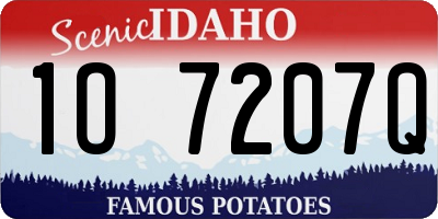 ID license plate 1O7207Q