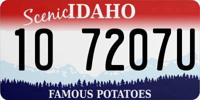 ID license plate 1O7207U