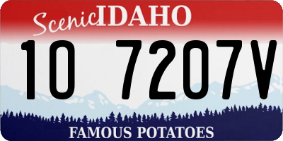 ID license plate 1O7207V
